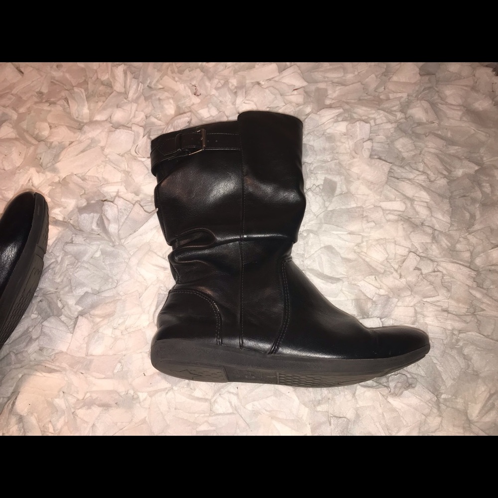 Faux leather boots